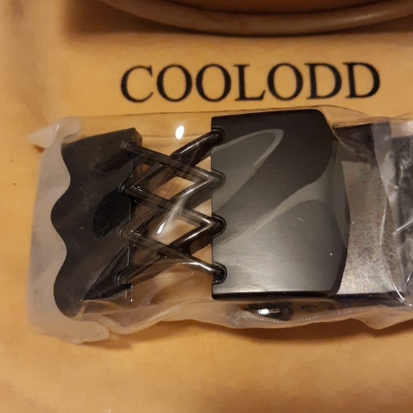 Coolodd Genuine Italian Leather Designer Mens Belt - Picture 3 of 4